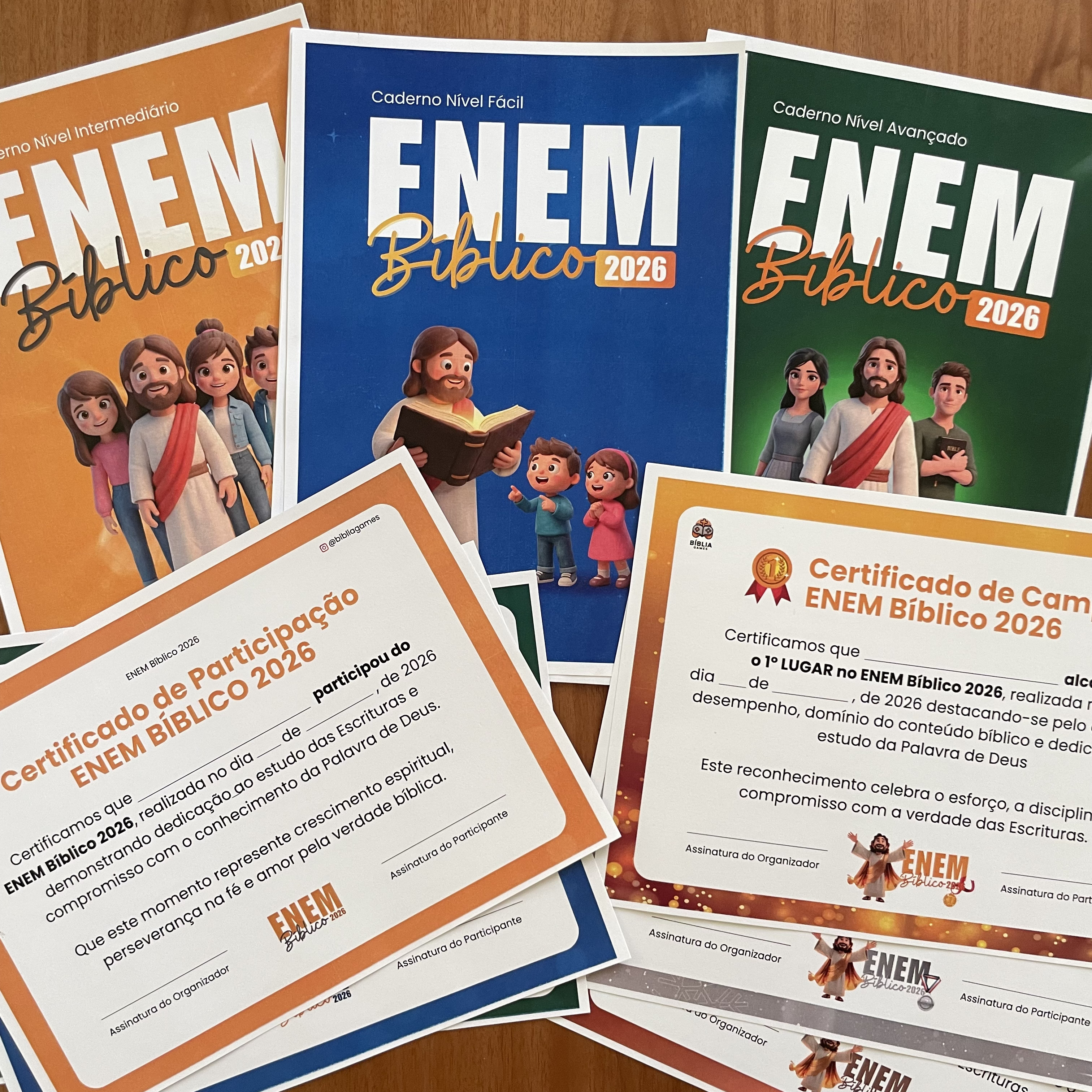 Cadernos e certificados